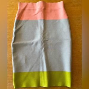 BCBG Bandage Skirt - Color blocked, XS